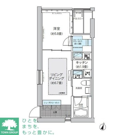 ガーデニエール砧ウエストの物件間取画像